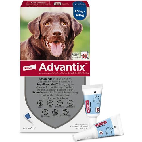 Advantix Spot-on Lsg.z.Auftr.a.d.H.f.Hund 25-40 kg 4x4 ml Lösung