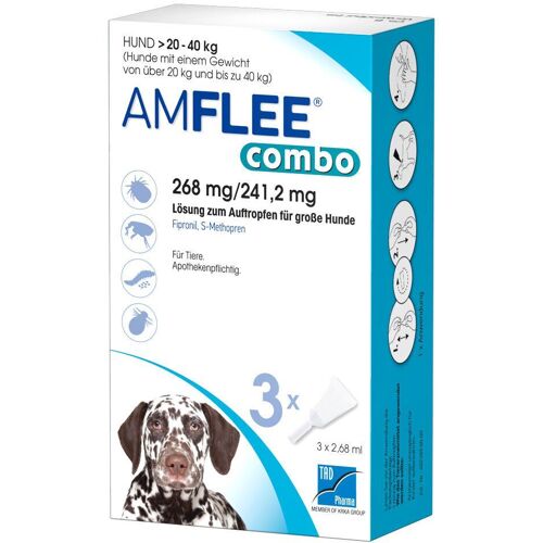 Amflee combo 268/241,2mg Lsg.z.Auf.f.Hunde 20-40kg 3 St Lösung