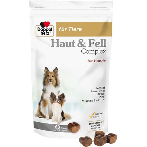 Doppelherz für Tiere Haut&Fell Compl.Chews f.Hunde 60 St Kautabletten