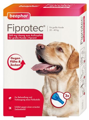 Fiprotec® 268 mg Lösung zum Auftropfen für große Hunde 3X2,68 ml Tropfen