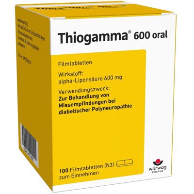 Thiogamma 600 oral Filmtabletten 100 St Thiogamma 600 oral Filmtabletten 100 St