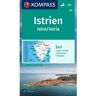 KOMPASS WANDERKARTE ISTRIEN, ISTRA, ISTRIA 1:75 000 -  Wanderkarten und Winterkarten