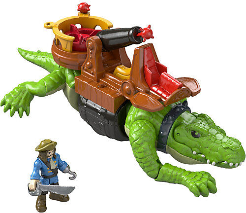 Mattel Imaginext Piraten - Laufendes Krokodil & Käpt'n Hook - Actionfigur