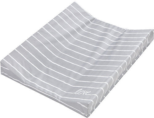 Zöllner Wickelauflage 2-Keil Mulde, Grey Stripes, 65 x 50 cm grau