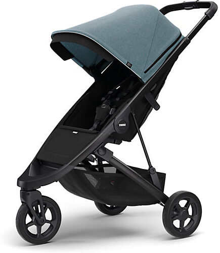 Thule Buggy Spring Stroller - Black + belüftetes Verdeck - Teal Melange