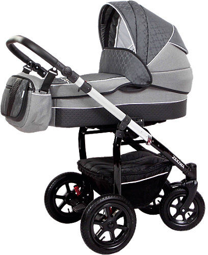 Zekiwa Kombi Kinderwagen Saturn Premium, Karogitter Grau grau