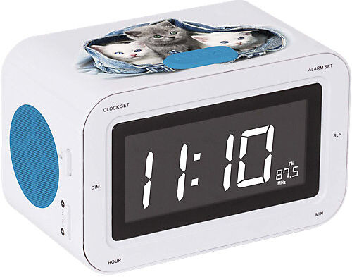 bigben Radiowecker RR30 Cats 2 blau/weiß