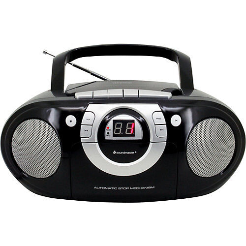 Soundmaster Radio-Kassettenspieler mit CD-Spieler schwarz