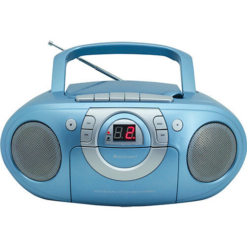 Soundmaster Radio-Kassettenspieler mit CD-Spieler blau
