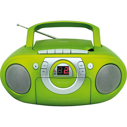 Soundmaster Radio-Kassettenspieler mit CD-Spieler grün