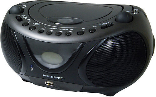 CD-Player Boombox mit Radio/MP3/USB & Bluetooth, schwarz