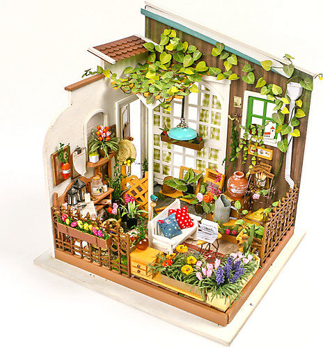 Miller's Garden - 3D-Holzpuzzle Miniaturhaus-Bastelset, 210 Teile bunt