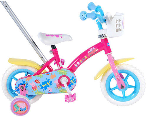 Volare Peppa Pig Kinderfahrrad - Mädchen - 10 Zoll - Pink / Blau rosa