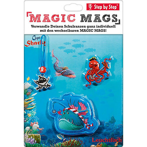 Step by Step MAGIC MAGS Spiegelburg Capt'n Sharky® Leuchtfisch, 3-tlg. rot-kombi