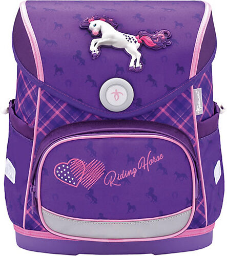 Belmil Schulranzenset Compact Horse Purple, 4-tlg. lila-kombi