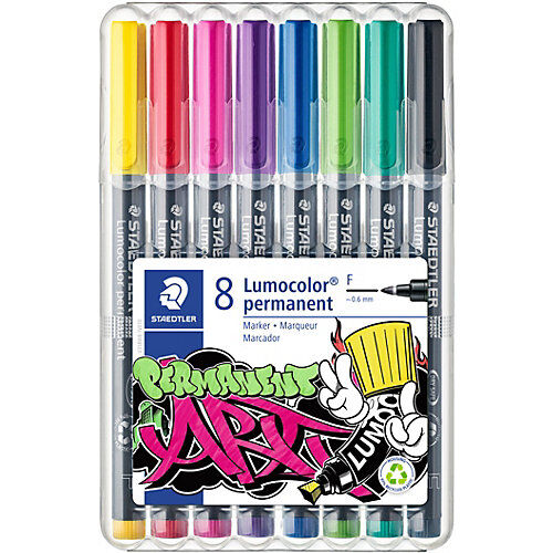 Staedtler Universalstifte Lumocolor permanent F, 8 Farben