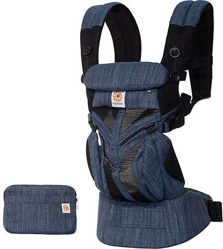 ERGObaby Babytrage Omni 360°, Cool Air Mesh, Indigo Weave schwarz/blau