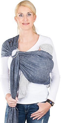 Hoppediz Babytragetuch Ring-Sling, Popeline, Denim