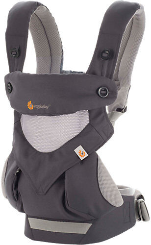 ERGObaby Babytrage 360° Cool Air Mesh, Carbon/Grey dunkelgrau