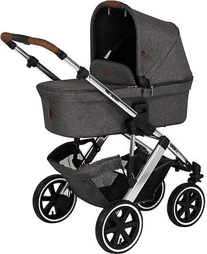 ABC Design Kombi Kinderwagen Salsa 4 Air, inkl. Sportsitz und Tragewanne, Diamond Special Edition, asphalt grau