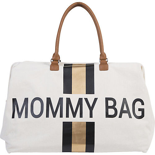 CHILDHOME Wickeltasche Mommy Bag, Canvas, Streifen gold/schwarz weiß