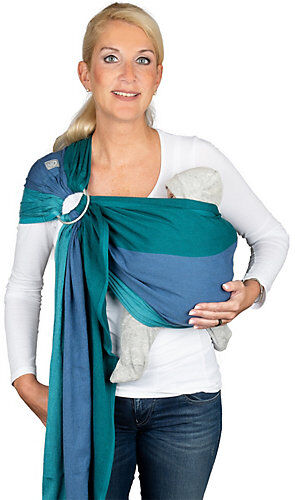 Hoppediz Babytragetuch Ring-Sling, Bilbao blau/grün