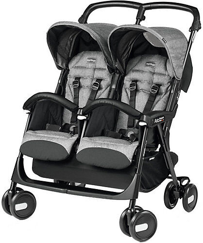 Peg Perego Zwillingswagen Aria Shopper Twin, Cinder schwarz/grau