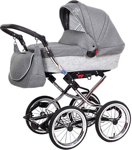 Zekiwa Kombi Kinderwagen Luxus Complete, Granit grau/weiß