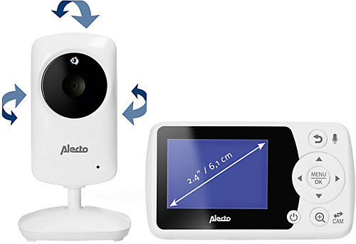 Alecto "Video-Babyphone mit 2.4"" Farbdisplay, weiß"