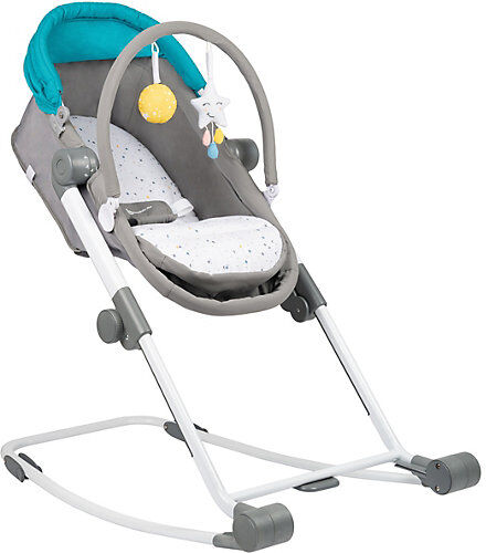 badabulle Babywiege Compact Rest & Go, blau/grau, 4-in-1