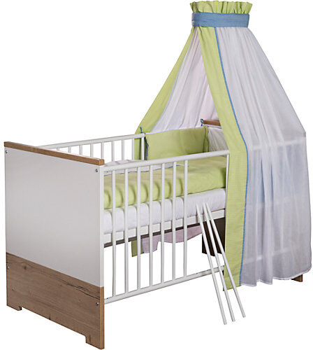 Schardt Kinderbett Eco Plus, 70x140 cm, weiß/Halifax Eiche