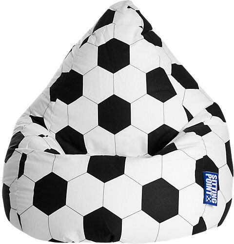 Sitting Point Sitzsack BeanBag FUßBALL L, 70 x 90 cm schwarz/weiß