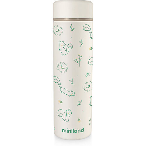 Miniland Thermoflasche Natur Thermo, 450 ml, chip mint/weiß
