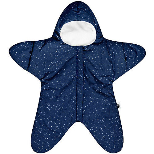 Baby Bites Winter-Schlafsack Star, marineblau, 81x74 cm
