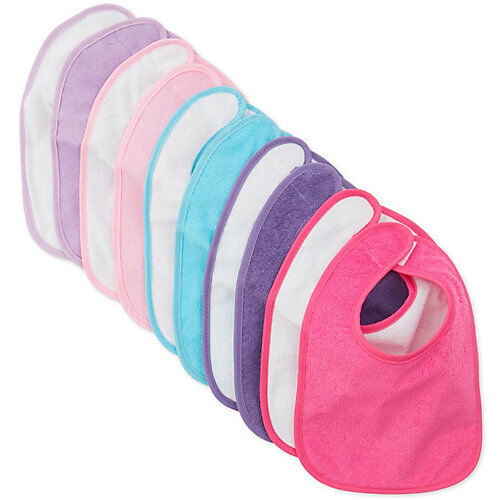 bieco 10er Pack Baby Lätzchen mit Klettverschluss Abwaschbar Wasserdicht Baumwolle Set Lätzchen mehrfarbig