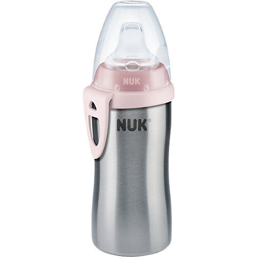 NUK Trinkflasche Active Cup, Edelstahl, rosa