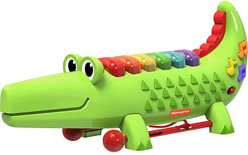 Mattel Fisher Price Crocodile Xylophone grün