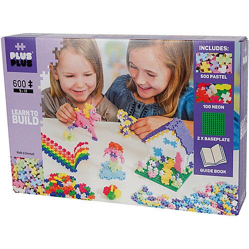 PLUS-PLUS Learn to Build Pastel, 600 Teile pastell