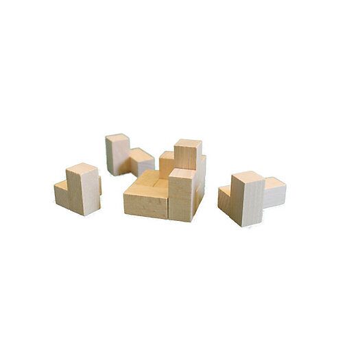 Holzspielzeug Holzpuzzle cube natur