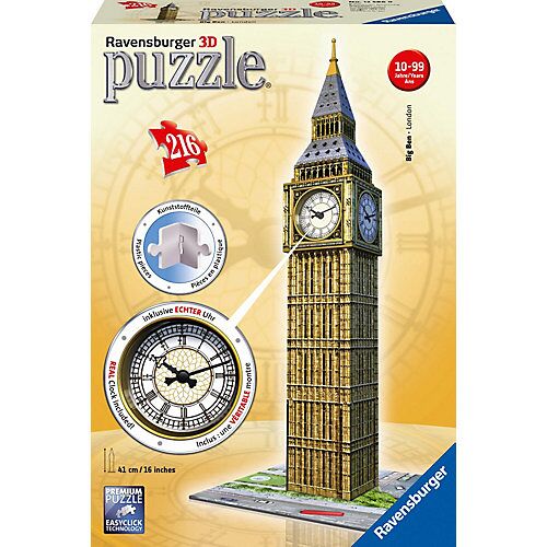 Ravensburger 3D-Puzzle mit Uhr, H41 cm, 216 Teile, Big Ben