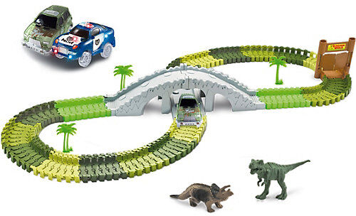 Amewi Magic Traxx Dino-Park mit Brücke 373-teilig, Mega Set