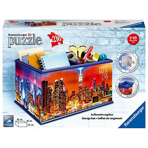 Ravensburger 3D-Puzzle Aufbewahrungsbox, 23x16x13 cm, 216 Teile, New York Skyline