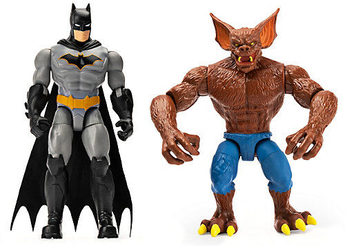 Spin Master Batman 2 Figuren - Set Batman und Man - Bat mit tollem Zubehör - Maßstab 10cm - Figuren mehrfarbig