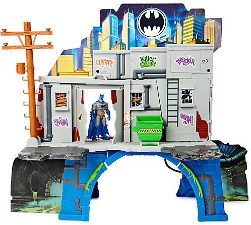 Spin Master 3-in-1-Batcave - Zweiseitiges Spielset mit 10cm großer Batman-Actionfigur und umfangreichem Spielmaterial mehrfarbig