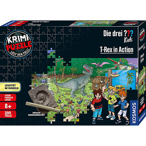 Kosmos Krimi Puzzle: Die drei ??? Kids 200 Teile - Dinos