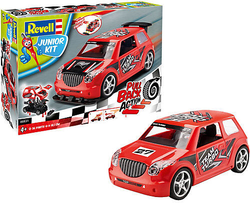 Revell Junior Kit Pull Back Rallye Car, rot 1:20