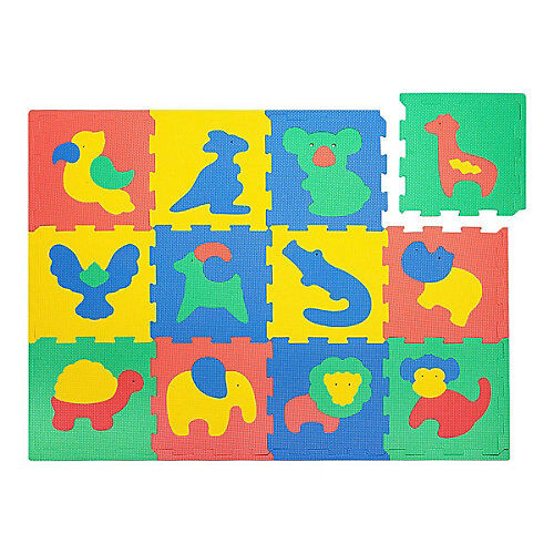 Hakuna Matte® Puzzlematte Babys – Safari Tiere Puzzlematten mehrfarbig  Kinder