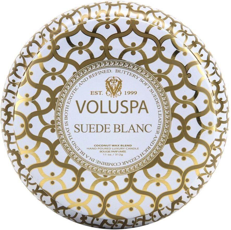 VOLUSPA Maison Metallo Kerze Velours Blanc