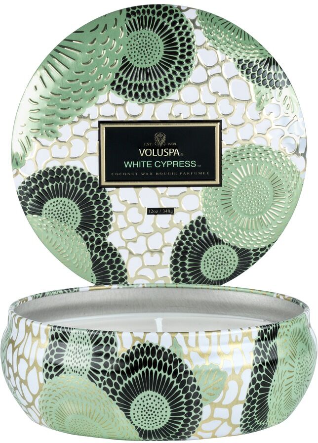 VOLUSPA White Cypress 3 Wick Tin