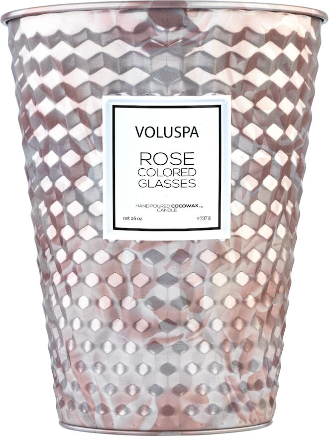 VOLUSPA Große Eiscreme Kerze rosafarbenes Glas